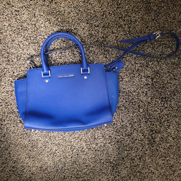 Michael Kors Royal Blue Satchel - Picture 1 of 2
